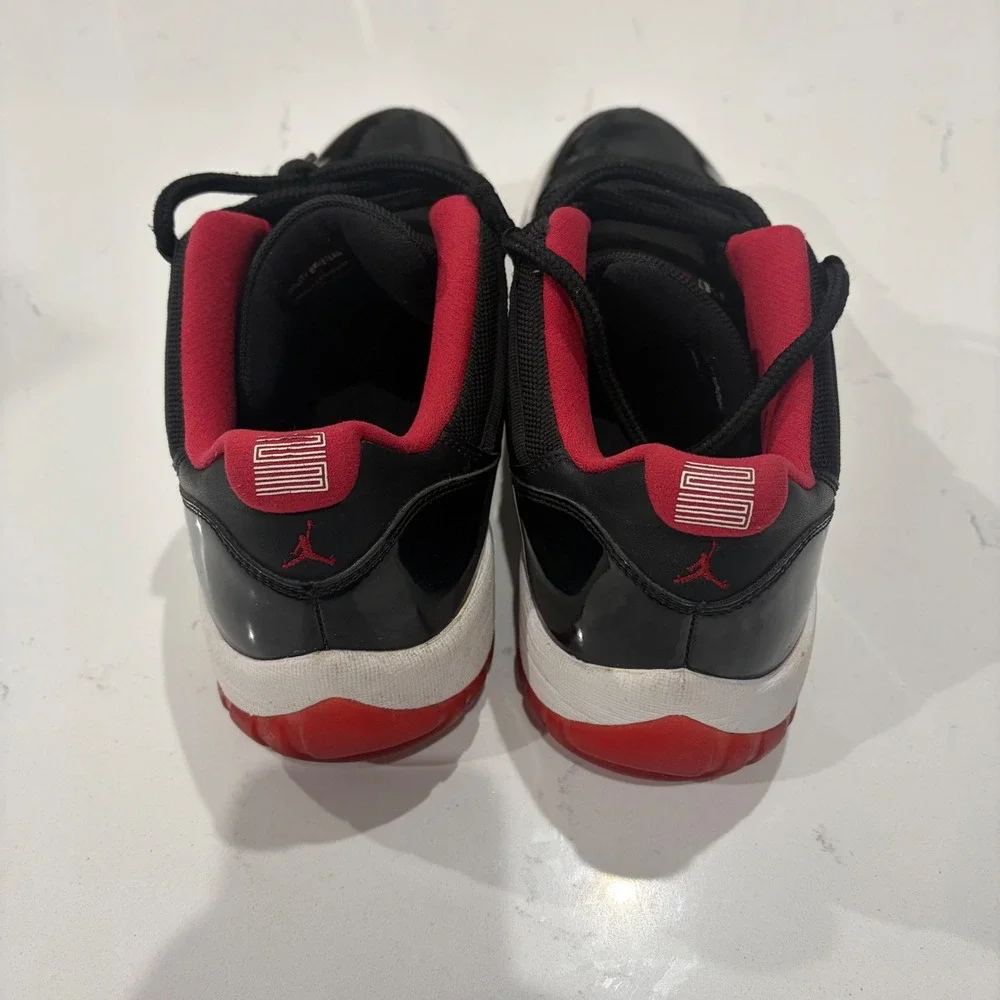 Air Jordan 11 Retro Low Bred Black True Red White 528895-012 Mens Size 12